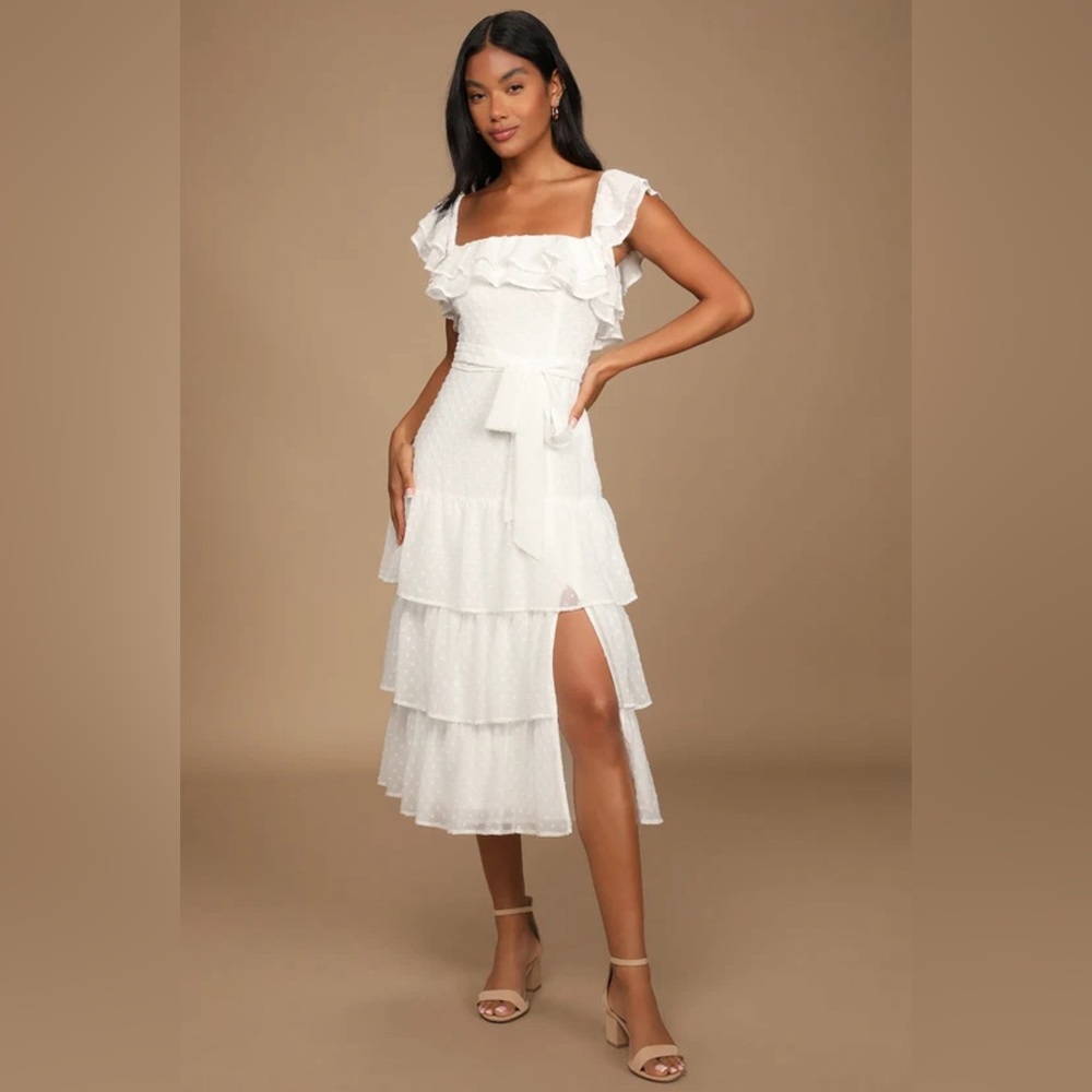 White Midi Dress New with Tags